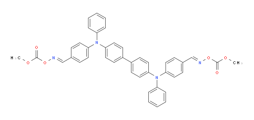 (1E,1'E)-4-((4'-((4-((E)-(((methoxycarbonyl)oxy)imino)methyl)phenyl)(phenyl)amino)-[1,1'-biphenyl]-4-yl)(phenyl)amino)benzaldehyde O-methoxycarbonyl oxime