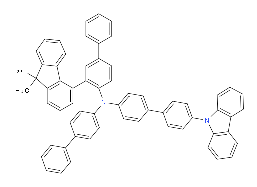 N-(4'-(9H-carbazol-9-yl)-[1,1'-biphenyl]-4-yl)-N-([1,1'-biphenyl]-4-yl)-3-(9,9-dimethyl-9H-fluoren-4-yl)-[1,1'-biphenyl]-4-amine