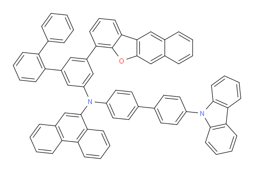 N-(4'-(9H-carbazol-9-yl)-[1,1'-biphenyl]-4-yl)-N-(5-(naphtho[2,3-b]benzofuran-4-yl)-[1,1':2',1''-terphenyl]-3-yl)phenanthren-9-amine