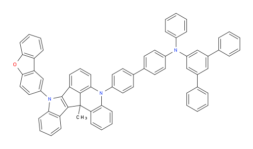 N-(4'-(9-(dibenzo[b,d]furan-2-yl)-13c-methyl-9,13c-dihydro-5H-indolo[3',2':4,5]cyclopenta[1,2,3-kl]acridin-5-yl)-[1,1'-biphenyl]-4-yl)-N-phenyl-[1,1':3',1''-terphenyl]-5'-amine
