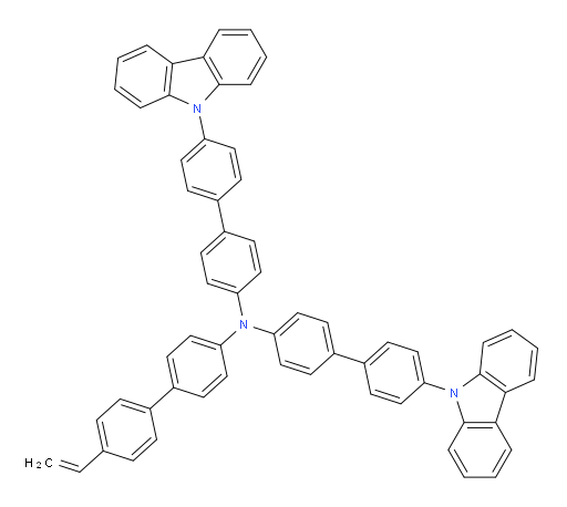 N,N-bis(4'-(9H-carbazol-9-yl)-[1,1'-biphenyl]-4-yl)-4'-vinyl-[1,1'-biphenyl]-4-amine