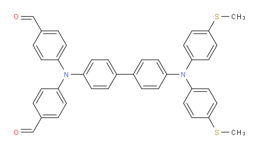 4,4'-((4'-(bis(4-(methylthio)phenyl)amino)-[1,1'-biphenyl]-4-yl)azanediyl)dibenzaldehyde