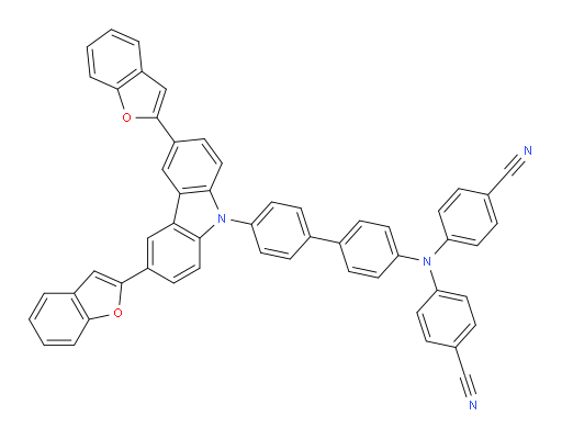 4,4'-((4'-(3,6-di(benzofuran-2-yl)-9H-carbazol-9-yl)-[1,1'-biphenyl]-4-yl)azanediyl)dibenzonitrile