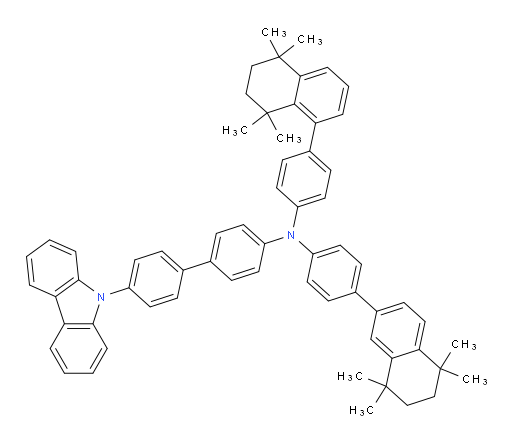 4'-(9H-carbazol-9-yl)-N-(4-(5,5,8,8-tetramethyl-5,6,7,8-tetrahydronaphthalen-1-yl)phenyl)-N-(4-(5,5,8,8-tetramethyl-5,6,7,8-tetrahydronaphthalen-2-yl)phenyl)-[1,1'-biphenyl]-4-amine