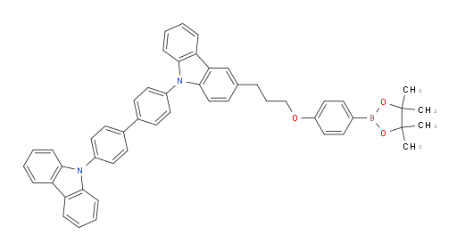 9-(4'-(9H-carbazol-9-yl)-[1,1'-biphenyl]-4-yl)-3-(3-(4-(4,4,5,5-tetramethyl-1,3,2-dioxaborolan-2-yl)phenoxy)propyl)-9H-carbazole