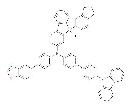 N-(4'-(9H-carbazol-9-yl)-[1,1'-biphenyl]-4-yl)-N-(4-(benzo[d]oxazol-5-yl)phenyl)-9-(2,3-dihydro-1H-inden-5-yl)-9-methyl-9H-fluoren-2-amine