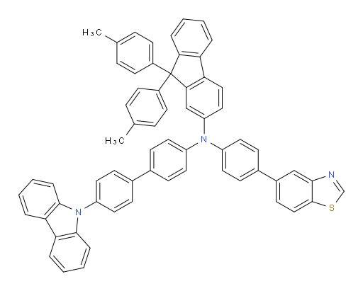 N-(4'-(9H-carbazol-9-yl)-[1,1'-biphenyl]-4-yl)-N-(4-(benzo[d]thiazol-5-yl)phenyl)-9,9-di-p-tolyl-9H-fluoren-2-amine