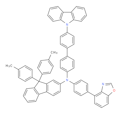 N-(4'-(9H-carbazol-9-yl)-[1,1'-biphenyl]-4-yl)-N-(4-(benzo[d]oxazol-4-yl)phenyl)-9,9-di-p-tolyl-9H-fluoren-2-amine