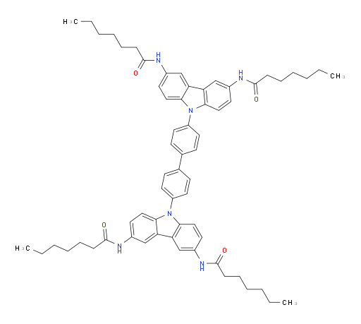 N,N',N'',N'''-(9,9'-([1,1'-biphenyl]-4,4'-diyl)bis(9H-carbazole-9,6,3-triyl))tetraheptanamide