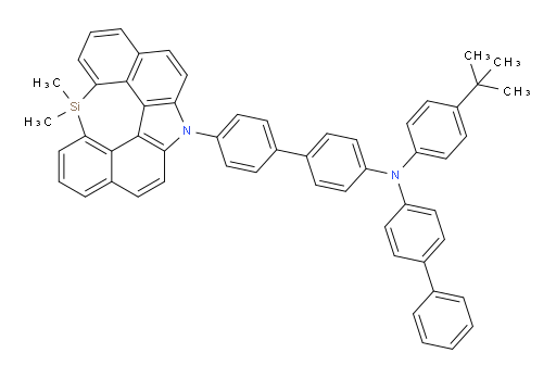 N-([1,1'-biphenyl]-4-yl)-N-(4-(tert-butyl)phenyl)-4'-(6,6-dimethyl-12-aza-6-silaindeno[2,1,7,6-ghij]pleiaden-12(6H)-yl)-[1,1'-biphenyl]-4-amine