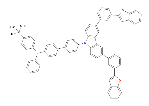 4'-(3,6-bis(3-(benzofuran-2-yl)phenyl)-9H-carbazol-9-yl)-N-(4-(tert-butyl)phenyl)-N-phenyl-[1,1'-biphenyl]-4-amine
