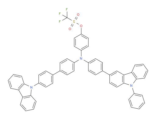 4-((4'-(9H-carbazol-9-yl)-[1,1'-biphenyl]-4-yl)(4-(9-phenyl-9H-carbazol-3-yl)phenyl)amino)phenyl trifluoromethanesulfonate