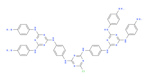 N2,N2'-(((6-chloro-1,3,5-triazine-2,4-diyl)bis(azanediyl))bis(4,1-phenylene))bis(N4,N6-bis(4-aminophenyl)-1,3,5-triazine-2,4,6-triamine)
