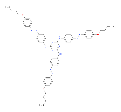 N2,N4,N6-tris(4-((E)-(4-butoxyphenyl)diazenyl)phenyl)-1,3,5-triazine-2,4,6-triamine