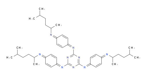 (N2E,N4E,N6Z)-N2,N4-bis((E)-4-((5-methylhexan-2-yl)imino)cyclohexa-2,5-dien-1-ylidene)-N6-((Z)-4-((5-methylhexan-2-yl)imino)cyclohexa-2,5-dien-1-ylidene)-1,3,5-triazine-2,4,6-triamine