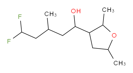 1-(2,5-dimethyltetrahydrofuran-3-yl)-5,5-difluoro-3-methylpentan-1-ol