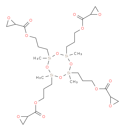 (2,4,6,8-tetramethyl-1,3,5,7,2,4,6,8-tetraoxatetrasilocane-2,4,6,8-tetrayl)tetrakis(propane-3,1-diyl) tetrakis(oxirane-2-carboxylate)