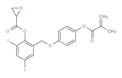 2,4-diiodo-6-((4-(methacryloyloxy)phenoxy)methyl)phenyl oxirane-2-carboxylate