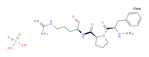 L-Prolinamide, N-methyl-D-phenylalanyl-N-[(1S)-4-[(aminoiminomethyl)amino]-1-formylbutyl]-, sulfate (1:1) (9CI, ACI)