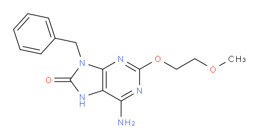6-Amino-7,9-dihydro-2-(2-methoxyethoxy)-9-(phenylmethyl)-8H-purin-8-one (ACI)