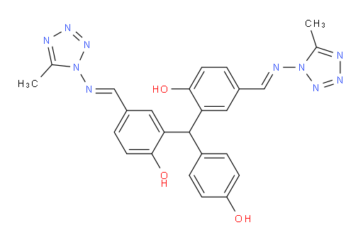 2,2′-[(4-Hydroxyphenyl)methylene]bis[4-[[(5-methyl-1H-tetrazol-1-yl)imino]methyl]phenol] (ACI)