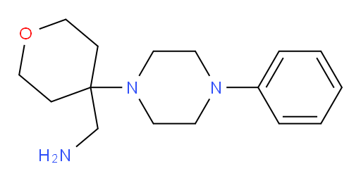 Tetrahydro-4-(4-phenyl-1-piperazinyl)-2H-pyran-4-methanamine (ACI)