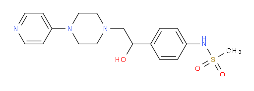 N-[4-[1-Hydroxy-2-[4-(4-pyridinyl)-1-piperazinyl]ethyl]phenyl]methanesulfonamide (ACI)