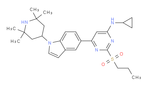 N-Cyclopropyl-2-(propylsulfonyl)-6-[1-(2,2,6,6-tetramethyl-4-piperidinyl)-1H-indol-5-yl]-4-pyrimidinamine (ACI)