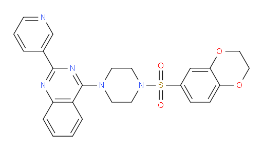 4-[4-[(2,3-Dihydro-1,4-benzodioxin-6-yl)sulfonyl]-1-piperazinyl]-2-(3-pyridinyl)quinazoline (ACI)