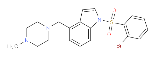 1-[(2-Bromophenyl)sulfonyl]-4-[(4-methyl-1-piperazinyl)methyl]-1H-indole (ACI)