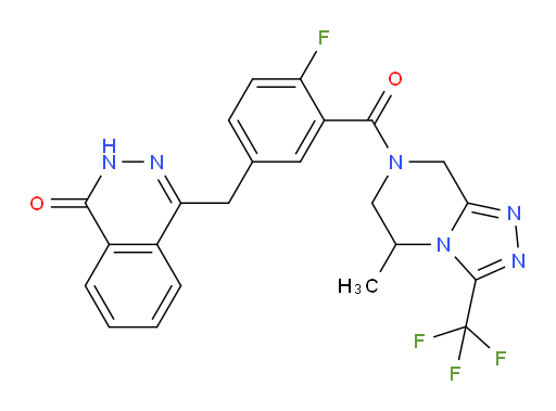 4-[[3-[[5,6-Dihydro-5-methyl-3-(trifluoromethyl)-1,2,4-triazolo[4,3-a]pyrazin-7(8H)-yl]carbonyl]-4-fluorophenyl]methyl]-1(2H)-phthalazinone (ACI)