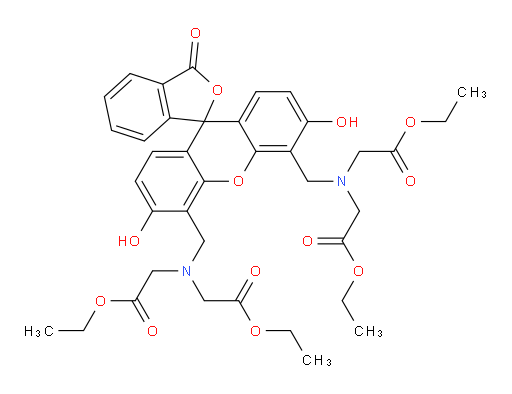 N,N′-[(3′,6′-Dihydroxy-3-oxospiro[isobenzofuran-1(3H),9′-[9H]xanthene]-4′,5′-diyl)bis(methylene)]bis[N-(2-ethoxy-2-oxoethyl)glycine] 1,1′-diethyl ester (ACI)
