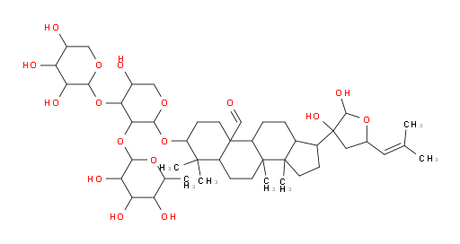 (3β,21S)-3-[(O-6-Deoxy-α-L-mannopyranosyl-(1→2)-O-[β-D-xylopyranosyl-(1→3)]-α-L-arabinopyranosyl)oxy]-21,23-epoxy-20,21-dihydroxydammar-24-en-19-al (ACI)