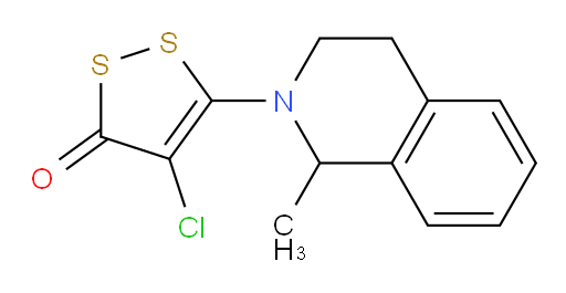 4-Chloro-5-(3,4-dihydro-1-methyl-2(1H)-isoquinolinyl)-3H-1,2-dithiol-3-one (ACI)