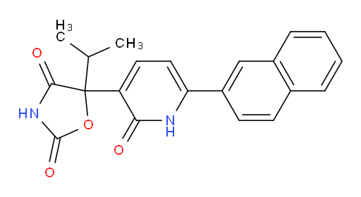 5-[1,2-Dihydro-6-(2-naphthalenyl)-2-oxo-3-pyridinyl]-5-(1-methylethyl)-2,4-oxazolidinedione (ACI)