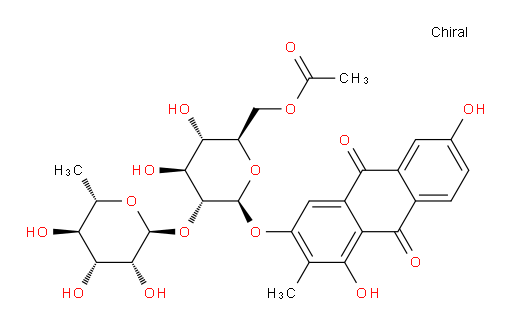 3-[[6-O-Acetyl-2-O-(6-deoxy-α-L-mannopyranosyl)-β-D-glucopyranosyl]oxy]-1,6-dihydroxy-2-methyl-9,10-anthracenedione (ACI)