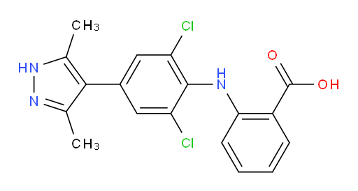 2-[[2,6-Dichloro-4-(3,5-dimethyl-1H-pyrazol-4-yl)phenyl]amino]benzoic acid (ACI)