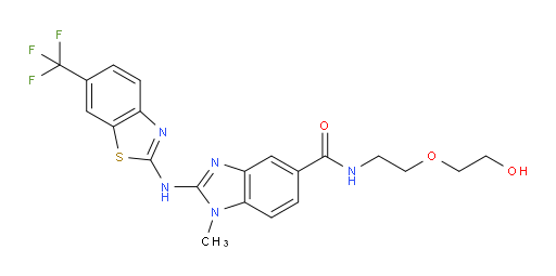 N-[2-(2-Hydroxyethoxy)ethyl]-1-methyl-2-[[6-(trifluoromethyl)-2-benzothiazolyl]amino]-1H-benzimidazole-5-carboxamide (ACI)