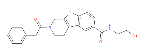 2,3,4,9-Tetrahydro-N-(2-hydroxyethyl)-2-(2-phenylacetyl)-1H-pyrido[3,4-b]indole-6-carboxamide (ACI)