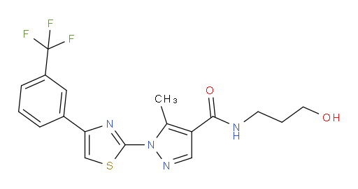 N-(3-Hydroxypropyl)-5-methyl-1-[4-[3-(trifluoromethyl)phenyl]-2-thiazolyl]-1H-pyrazole-4-carboxamide (ACI)