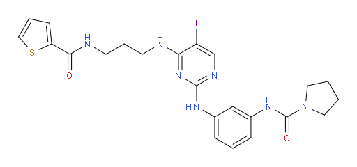 N-[3-[[5-Iodo-4-[[3-[(2-thienylcarbonyl)amino]propyl]amino]-2-pyrimidinyl]amino]phenyl]-1-pyrrolidinecarboxamide (ACI)