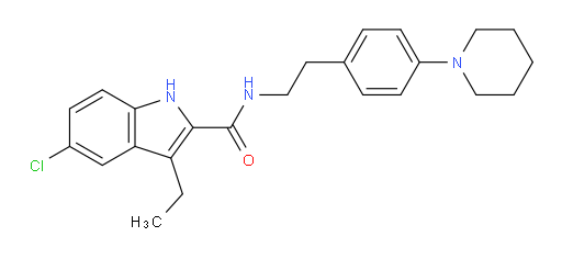 5-Chloro-3-ethyl-N-[2-[4-(1-piperidinyl)phenyl]ethyl]-1H-indole-2-carboxamide (ACI)