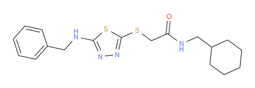 N-(Cyclohexylmethyl)-2-[[5-[(phenylmethyl)amino]-1,3,4-thiadiazol-2-yl]thio]acetamide (ACI)