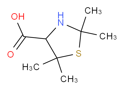2,2,5,5-Tetramethyl-4-thiazolidinecarboxylic acid (ACI)
