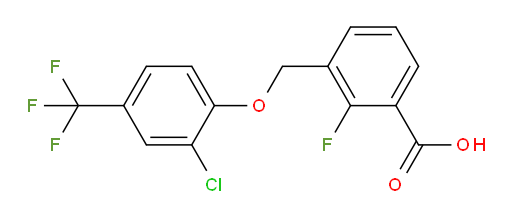 3-[[2-Chloro-4-(trifluoromethyl)phenoxy]methyl]-2-fluorobenzoic acid (ACI)