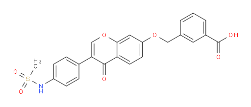 3-[[[3-[4-[(Methylsulfonyl)amino]phenyl]-4-oxo-4H-1-benzopyran-7-yl]oxy]methyl]benzoic acid (ACI)