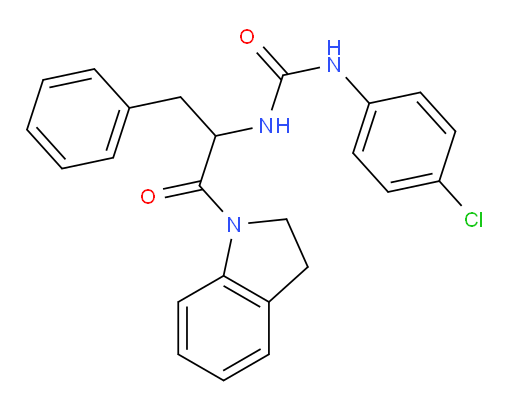 N-(4-Chlorophenyl)-N′-[2-(2,3-dihydro-1H-indol-1-yl)-2-oxo-1-(phenylmethyl)ethyl]urea (ACI)