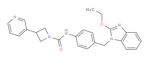 N-[4-[(2-Ethoxy-1H-benzimidazol-1-yl)methyl]phenyl]-3-(3-pyridinyl)-1-azetidinecarboxamide (ACI)
