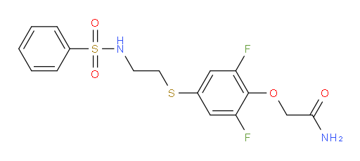 4-[2-(Phenylsulfonylamino)ethylthio]-2,6-difluorophenoxyacetamide