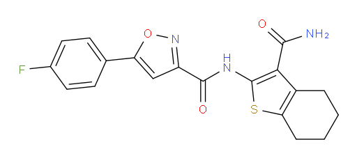N-[3-(Aminocarbonyl)-4,5,6,7-tetrahydrobenzo[b]thien-2-yl]-5-(4-fluorophenyl)-3-isoxazolecarboxamide (ACI)
